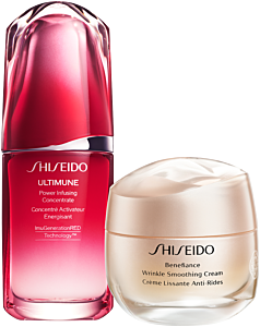 Shiseido Benefiance Power Wrinkle Smoothing Set = Wrinkle Smooth.Cream 30 ml + Ultimune Power Infusing Concentrate.50 ml