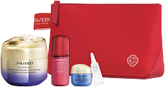 Shiseido Vital Perfection Pouch Set = Uplift. & Firm. Cream Enr. 50 ml + Power Infus. Conc. 10 ml + Overn. Firm. Treatm. 15 ml + Uplift. & Firm. Eye Cr. 3 ml