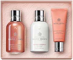 Molton Brown Heavenly Gingerlily Travel Body & Hand Gift Set = Bath & Shower Gel 100ml + Body Lotion 100ml + Hand Lotion 40ml