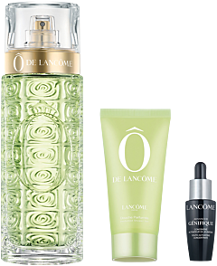 Lancôme Ô de Lancôme Set = EdT Nat. Spray 125 ml + Gel pour le Bain et la Douche 50 ml + Génifique Sérum 10 ml