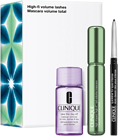 Clinique High Drama In A Wink Set = High-Fi Full Vol. Mascara 10 ml + TTDO Make Up Remover 30 ml + Quickliner f. Eyes Int. Black 014 g